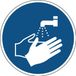 ARBOwinkel.nl Bol Handen wassen verplicht sticker, Ø 100 mm
