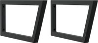vidaXL Wandbeugels voor wasbak 2 st trapezium staal zwart