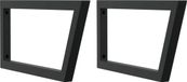 vidaXL Wandbeugels voor wasbak 2 st trapezium staal zwart