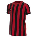 Nike Striped Division IV Shirt Korte Mouw Kinderen - Rood / Zwart