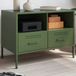 Maison Exclusive - meuble TV, vert olive, 68x39x50,5 cm, acier