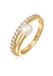 Elli PREMIUM Ring Dames Wikkel Elegant met zoetwater gekweekte parel en zirkonia in 925 sterling zilver Verguld