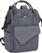 Unyqoos Sac à dos pour ordinateur portable 15,6 pouces (39,6 cm) - Toile hydrofuge, Gris