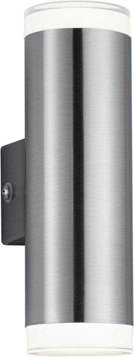Qualu LED Tuinverlichting - Torna Arinat - Wandlamp - 2-lichts - 4W - Warm Wit - Rond - Mat Nikkel