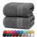 NatureMark Handdoeken - 2 stuks - 100% katoen - 70x140cm - Antraciet Grijs