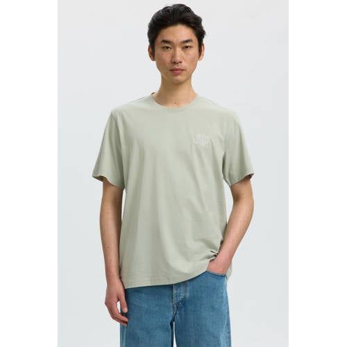 Selected regular T-shirt groen