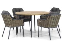 Santika Furniture Santika Fasano/Montana 130 cm rond dining tuinset 5-delig