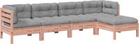 vidaXL 5-delige Loungeset met kussens massief douglas vurenhout