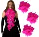 Merkloos Boa met LED verlichting - 3x - Roze - 180 cm