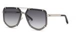 Philipp plein SPP132 0K07 Lunettes de soleil - Hommes - Argent