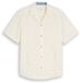 Tom Tailor Regular Fit Overhemd met Korte Mouwen en Borduursel - Maat S - Gardenia White