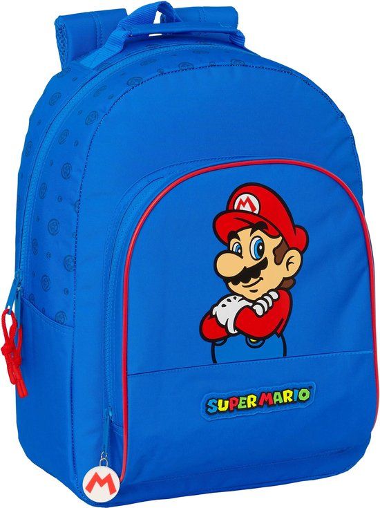 15168 Super Mario Play Rugzak - Blauw - 42x32x15 cm - 20L