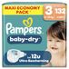 Pampers Baby-Dry Maat 3, Maandbox 132 Luiers, 6-10kg