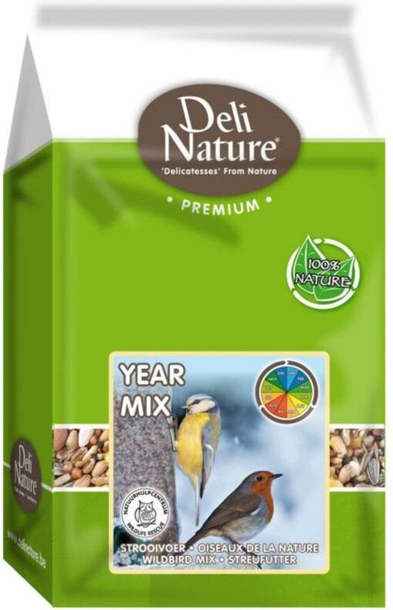 DELI NATURE Strooivoer Year Mix - 10 x 1 kg - Voordeelverpakking