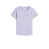 Tommy Hilfiger T-shirt lila Paars Meisjes Katoen Ronde hals Logo - maat 176