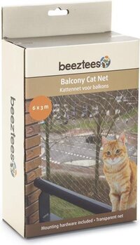 Beeztees Kattennet voor balkon transparant 6x3 m