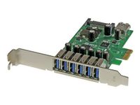 StarTech.com 7-poorts PCI Express USB 3.0 kaart - PCIe USB 3.0 (Super Speed) interfacekaart/controller 6 x externe en 1 x intern