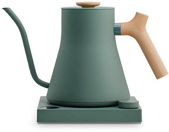 Fellow Stagg EKG PRO Elektrische waterkoker, 0.9 l - Groen/Hout