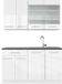 Vicco Fame-Line Cuisine une personne – 140 cm, WB anthracite blanc laqué/blanc