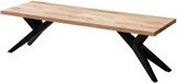 Ervesto Acacia Banc de salle à manger 175x45x45 cm - Industriel - Style loft - Brun doré clair