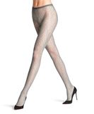FALKE Sea Lightness gedessineerd transparent panty dames grijs - maat S-M