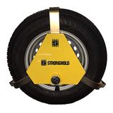 Stronghold Apex Driehoekige wielklem, geschikt voor caravans, aanhangwagens, paardenboxen, bestelwagens en campers, bandbreedte 205-225 mm, diameter 618-818 mm, verkocht Secure Gold Standard