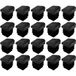 cyclingcolors 20 stuks vierkante doppen van kunststof, voor poten, stoelen, inzettafels, tuinmeubelen, kantoor, zwart, 22 x 22 mm
