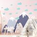 Ambiance Sticker Muursticker Scandinavische bergen FINKA 90x135cm