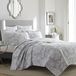 Laura Ashley Heirloom Crochet Grey Quilt Set