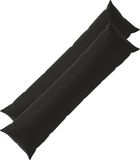 vidaXL Kussensloop 2 pcs HEERLEN Zwart 40 x 145 cm Polyester