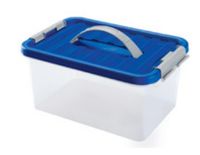 Heidrun 1631 Opslagdoos Rechthoekig Blauw/Wit