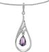 Orphelia ZH-7037 - Dames hanger met ketting - 925 zilver - Zirkonia - Paars - 45 cm