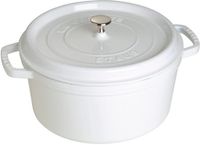 Staub Ronde Cocotte 28cm - wit - gietijzer - 6.75L