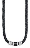 s.Oliver SO688 Collier met hanger voor heren, staal, zilverkleurig, 480 cm