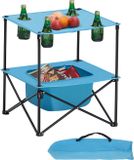 VEVOR Opvouwbare Tafel Draagbare Picknicktafel Buffettafel Oxford Stof 56cm Blauw