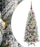 vidaXL Kunstkerstboom Wit 120 cm PVC, Plastic, Staal, PE