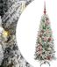 vidaXL Kunstkerstboom Wit 120 cm PVC, Plastic, Staal, PE