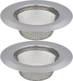 Gerimport gootsteen zeefje DIA - 2x - D11 cm - zilver - metaal - wasbak - keukenaccessoires