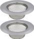 Gerimport gootsteen zeefje DIA - 2x - D11 cm - zilver - metaal - wasbak - keukenaccessoires