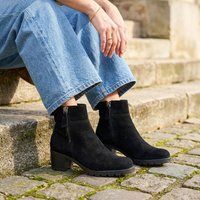 Gabor Gabor Enkellaarsjes zwart Suede