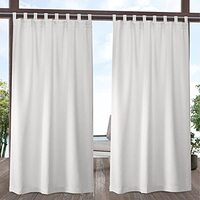 Exclusive Home Curtains Cabana Tab Top Curtain Panel - Pearl - 54x96 - Vanilla