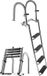 Vevor Échelle de bateau extensible, échelle de natation avec 4 marches antidérapantes, pédale large et main courante, capacité de charge de 272 kg, accès par l'arrière, échelle télescopique en acier inoxydable 304 pour bateaux, quais et piscines