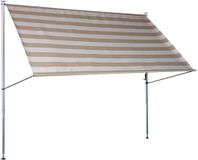 ANGERER Klemluifel Premium Taupe gestreept, 400 cm
