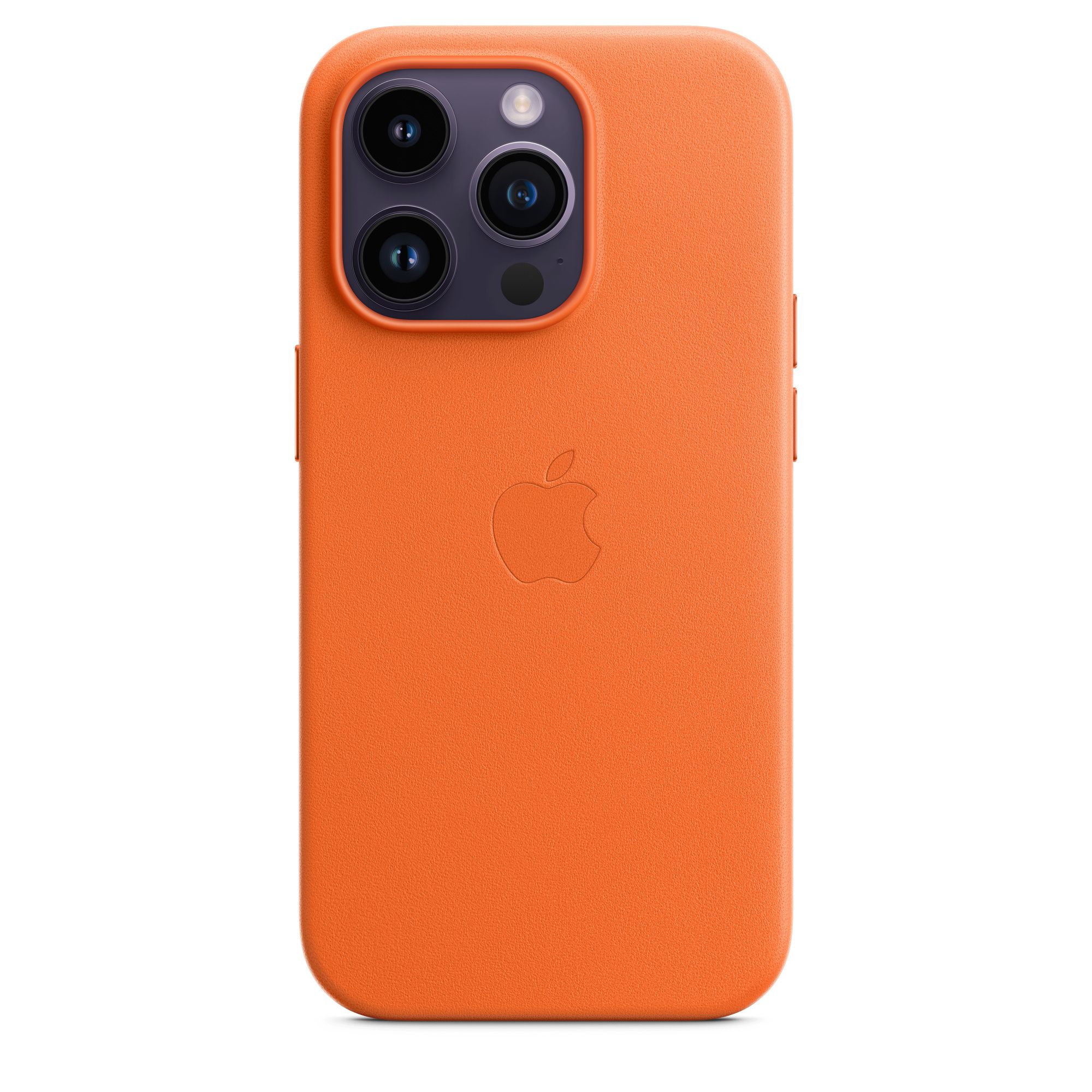 Apple iPhone 14 Pro Leather Case - Orange