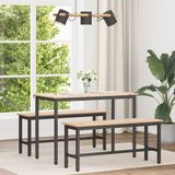 vidaXL Eettafel Naturel 110 x 55 x 75 cm Massief Grenenhout
