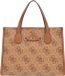 GUESS Handtas Schoudertas Izzy 2 Compartment Tote Latte Logo Taupe