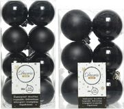 Decoris Kaemingk B.V. Kerstversiering kunststof kerstballen zwart 4-6 cm pakket van 40 stuks