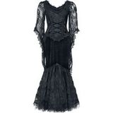 Sinister Gothic Longdress Dames Maxi-jurk - zwart - S