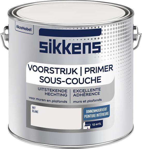 Sikkens Binnenmuurverf Voorstrijk Wit 2.5L