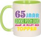 Bellatio Decorations Verjaardag cadeau mok 65 jaar - groen - dikke pech dus - 300 ml - keramiek